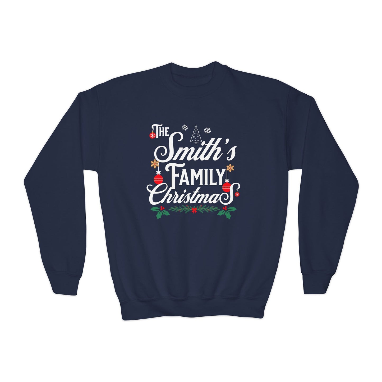 Kids Unisex | Enter Custom Family Name - Christmas | Sweater