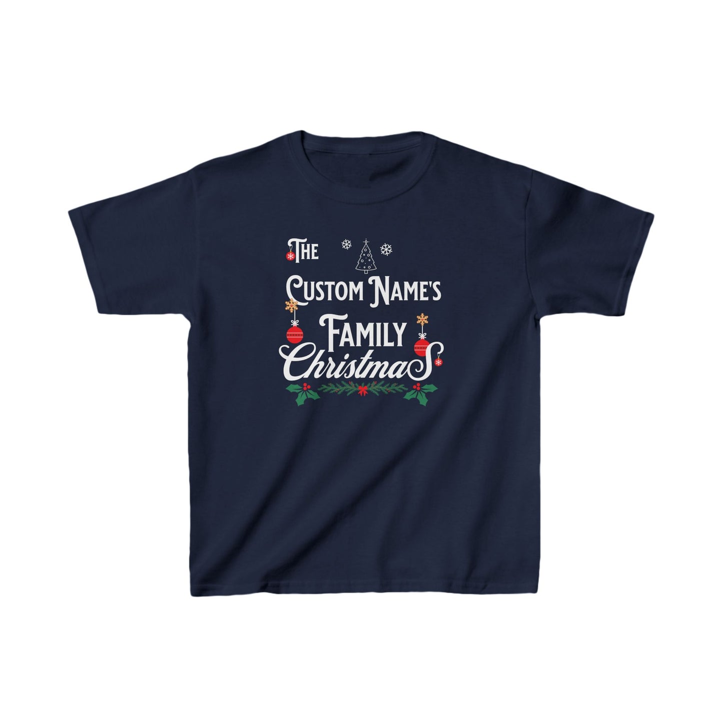 Kids Unisex | Enter Custom Family Name - Christmas | Tee