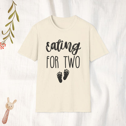 Adults Unisex | Eating for Two Pregnancy Announcement | Tee