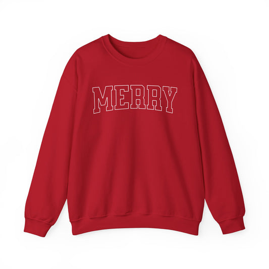 Adults Unisex | MERRY (Non-custom) Varsity Style Christmas | Sweater