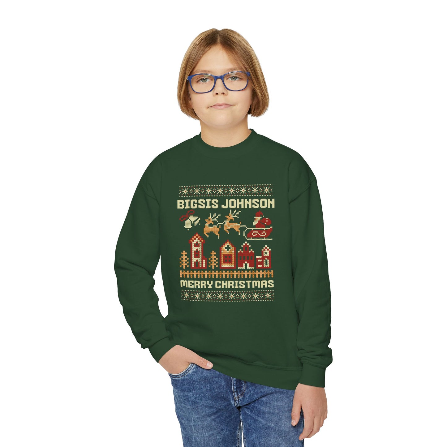 Kids Unisex | Enter CUSTOM TEXT - Ugly Christmas | Sweater