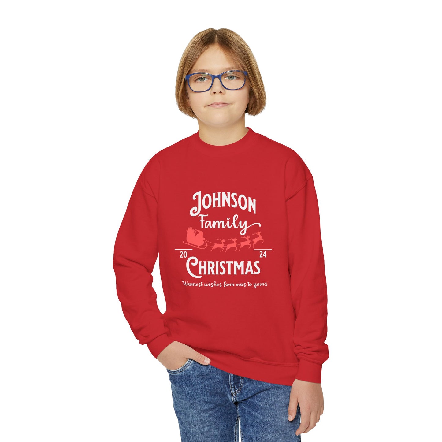 Kids Unisex | Enter Custom Family Name - Sleigh Christmas | Sweater