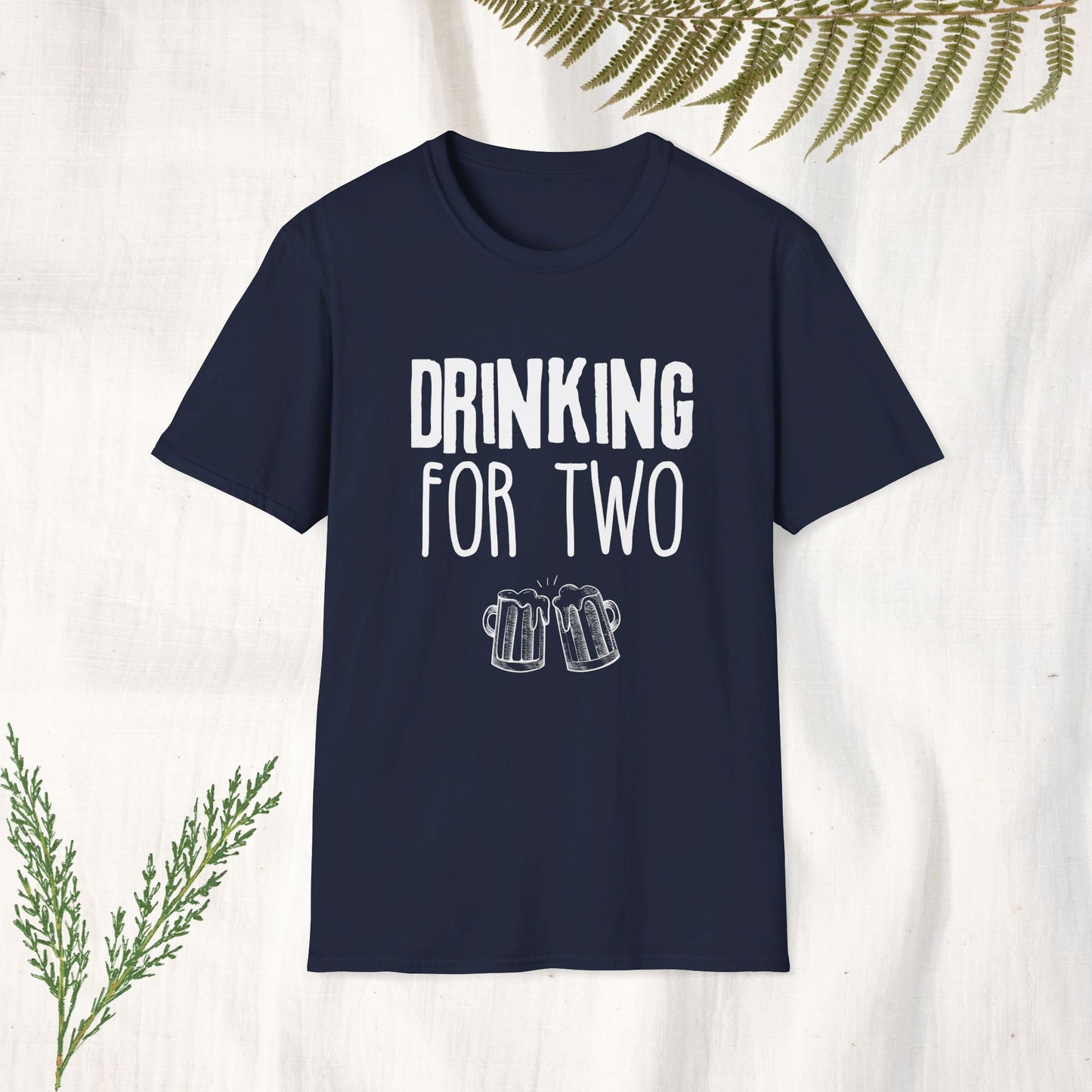 Adults Unisex | Drinking for Two Pregnancy Announcement | Tee