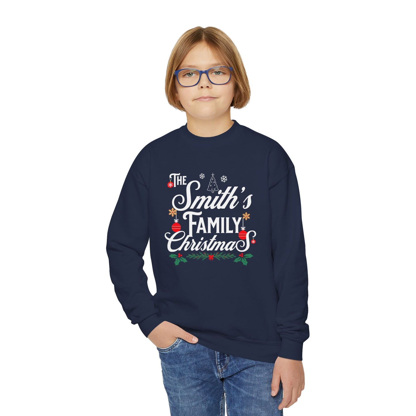 Kids Unisex | Enter Custom Family Name - Christmas | Sweater