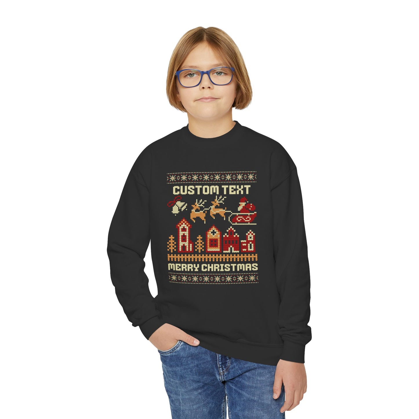 Kids Unisex | Enter CUSTOM TEXT - Ugly Christmas | Sweater