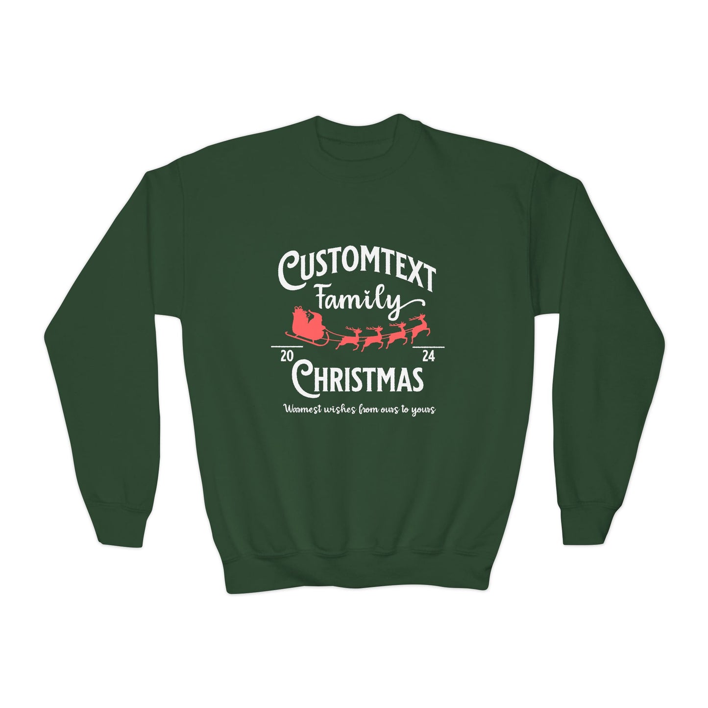 Kids Unisex | Enter Custom Family Name - Sleigh Christmas | Sweater