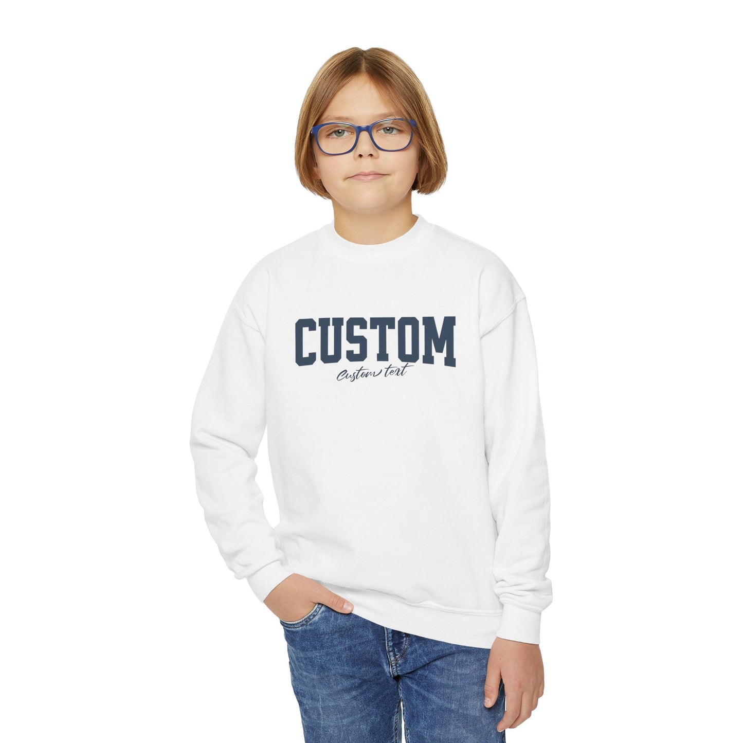 Kids Unisex | Enter Custom Text Varsity Style | Sweater