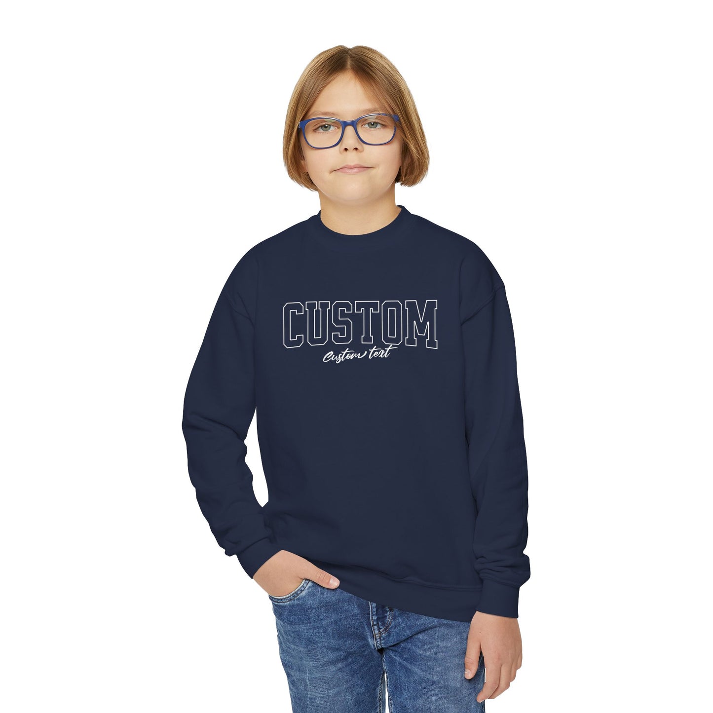 Kids Unisex | Enter Custom Text Varsity Style | Sweater