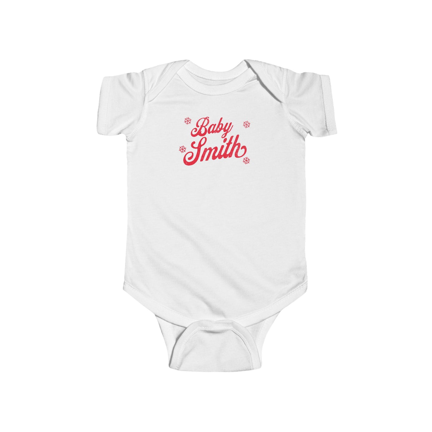 Infant | Enter Custom Text Christmas Snowflake | Bodysuit