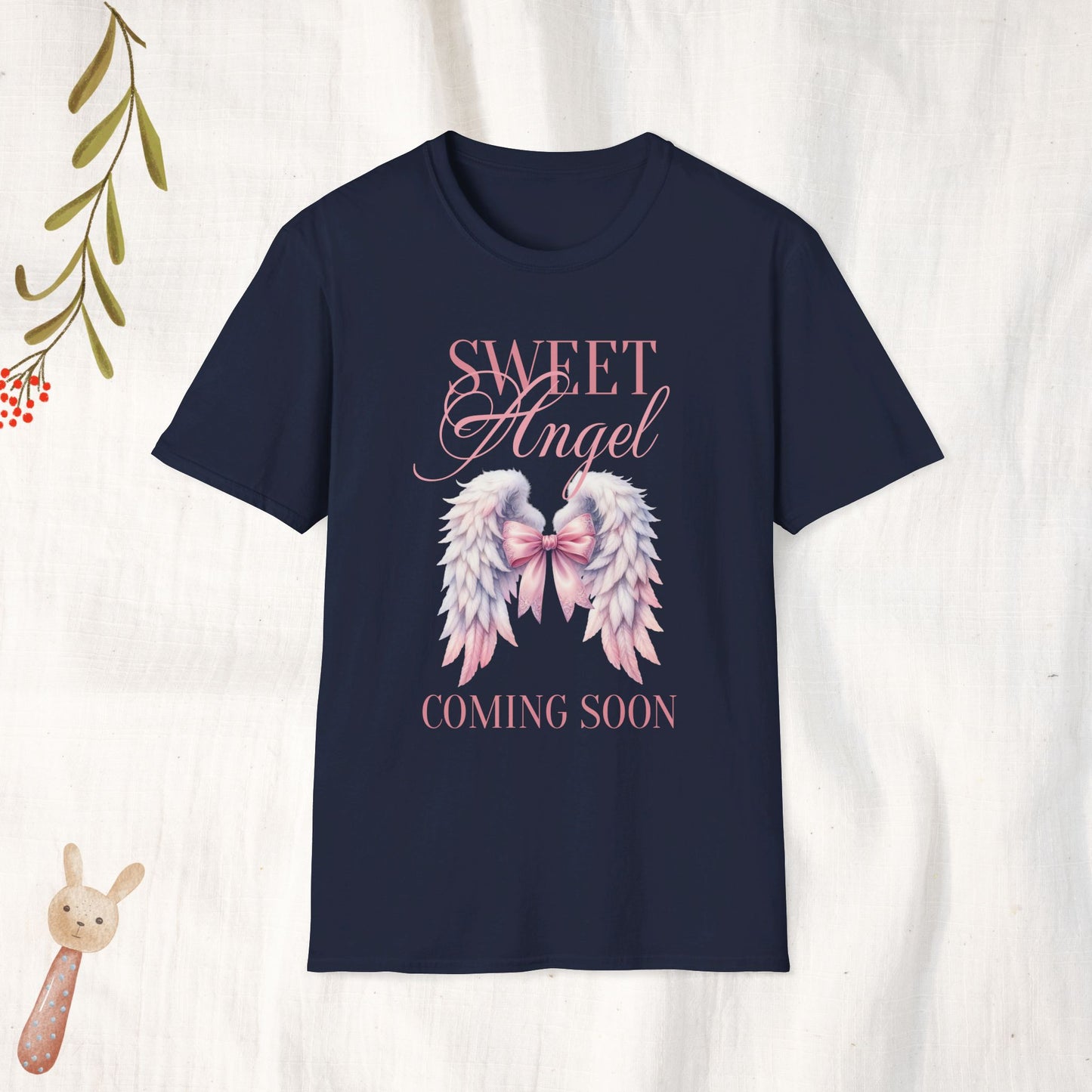 Sweet Angel Coming Soon Pregnancy Tshirt