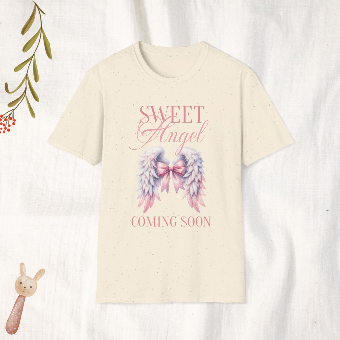 Sweet Angel Coming Soon Pregnancy Tshirt