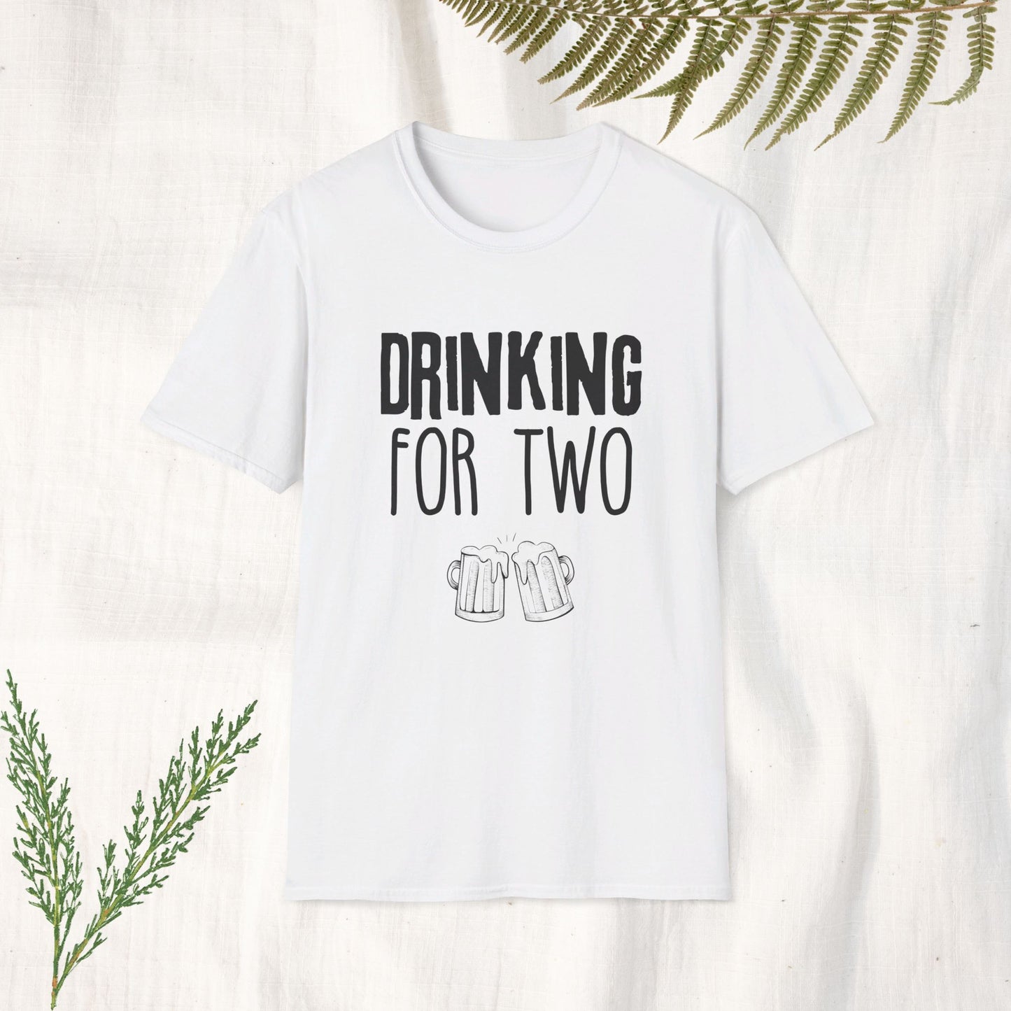 Adults Unisex | Drinking for Two Pregnancy Announcement | Tee