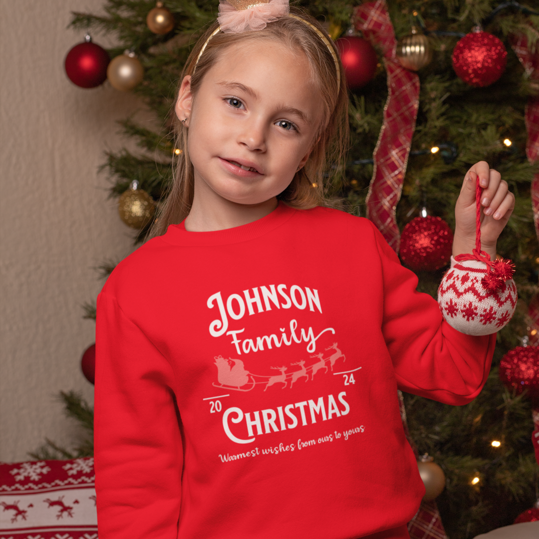 Kids Unisex | Enter Custom Family Name - Sleigh Christmas | Sweater