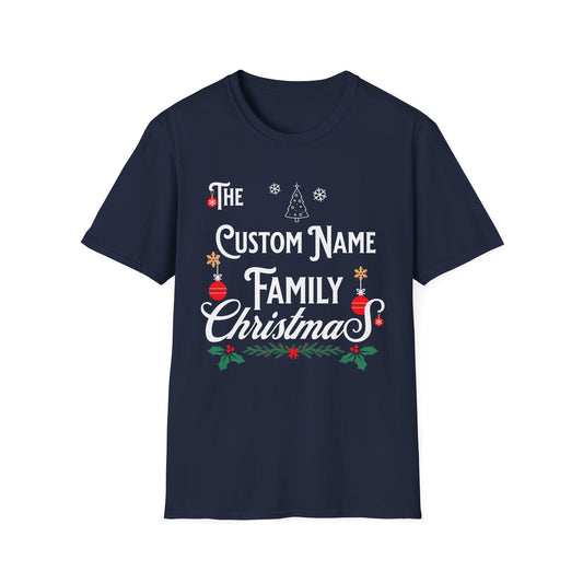 Adults Unisex | Enter Custom Family name - Christmas | Tee