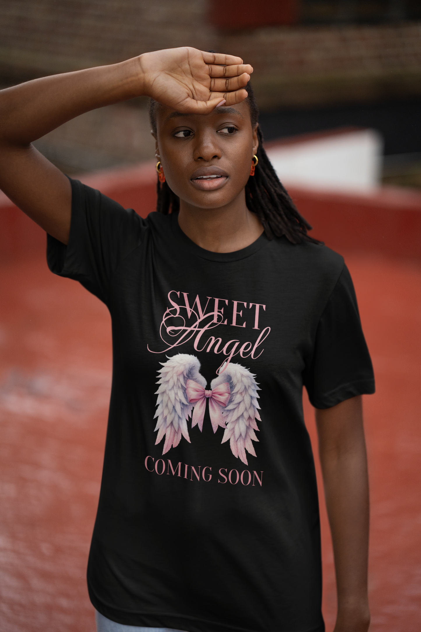 Sweet Angel Coming Soon Pregnancy Tshirt