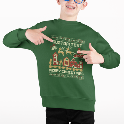 Kids Unisex | Enter CUSTOM TEXT - Ugly Christmas | Sweater