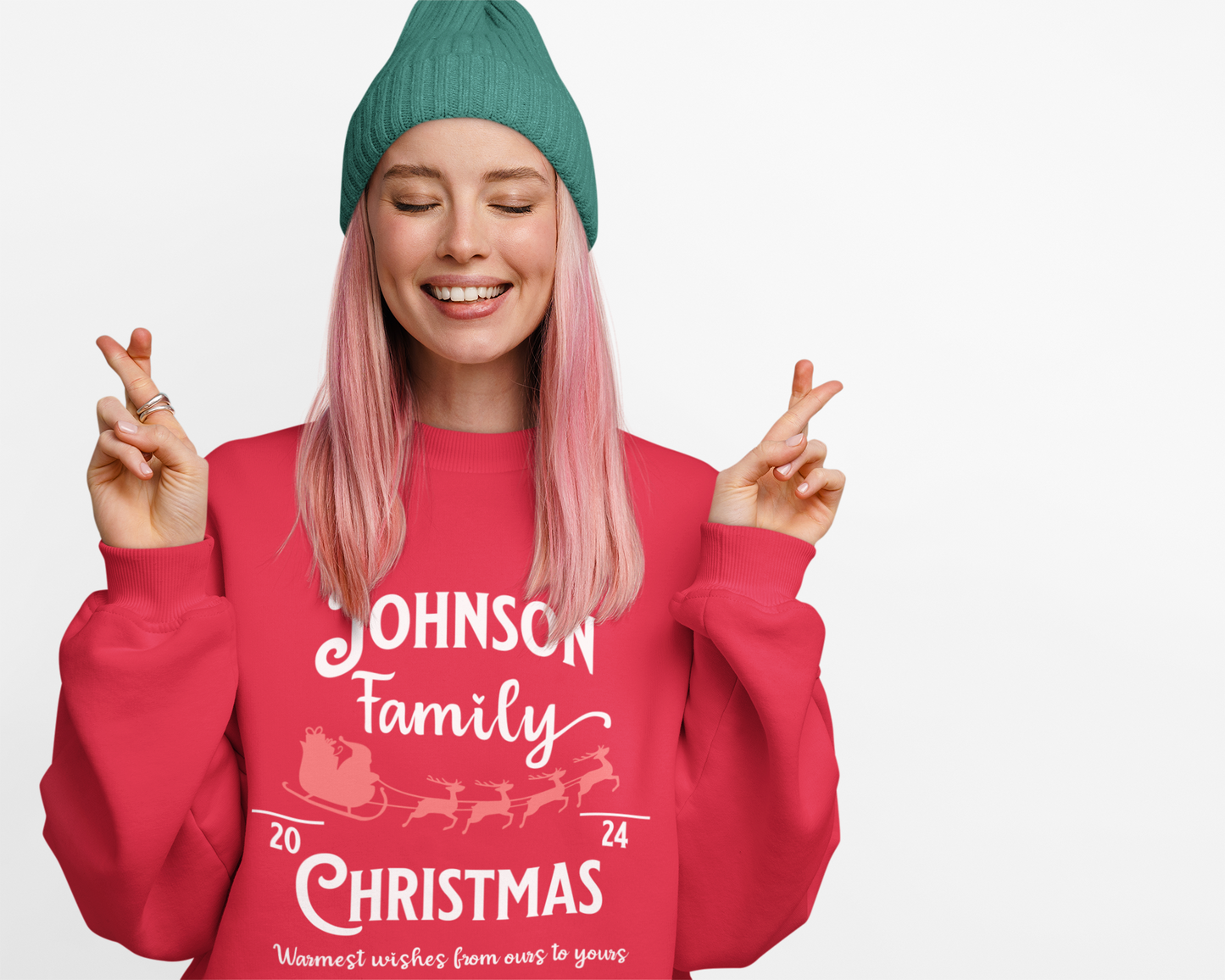 Adults Unisex | Enter Custom Family Name - Sleigh Christmas | Sweater